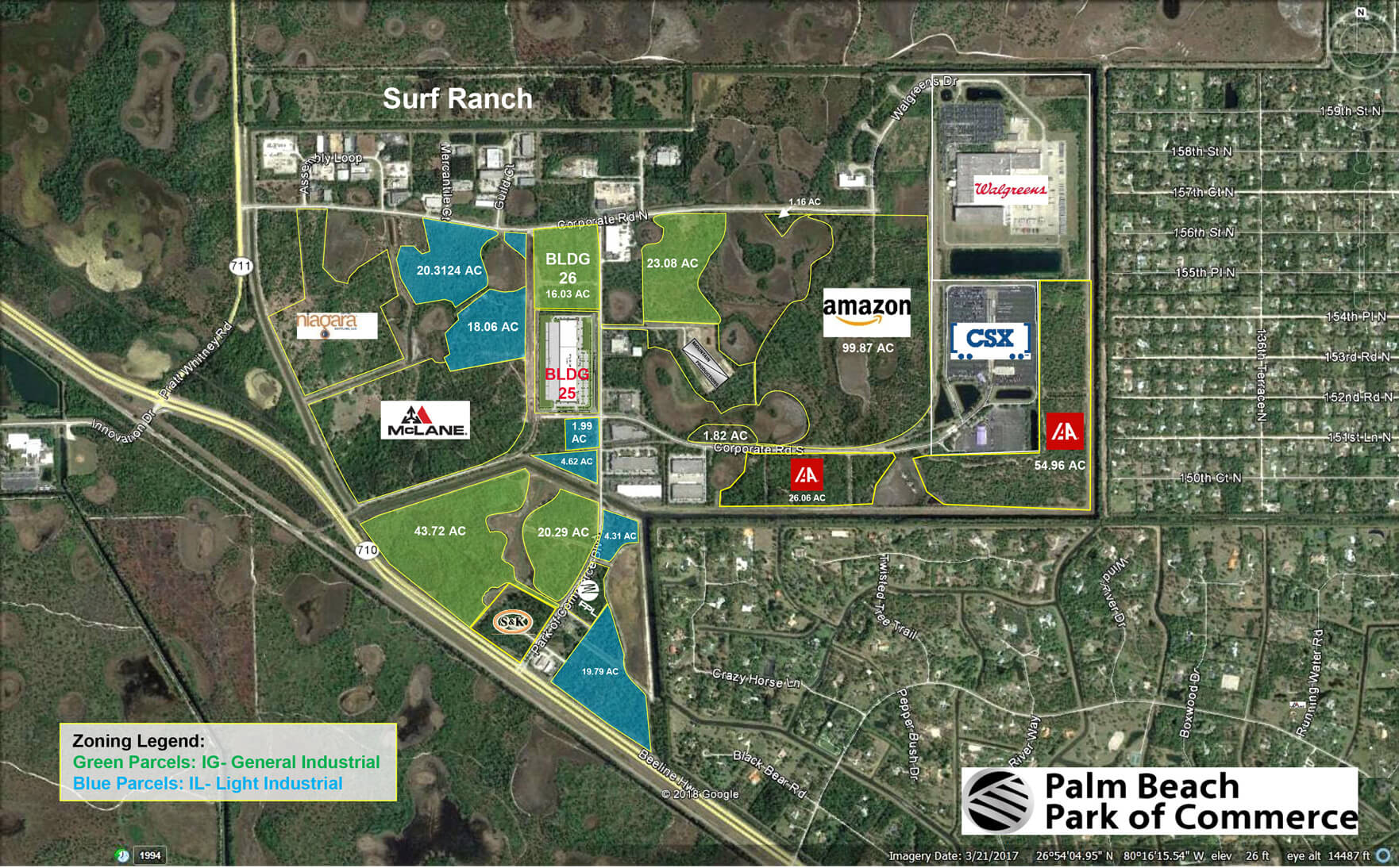 Parcels available For Sale / For Lease - Palm Beach Park of Commerce Association